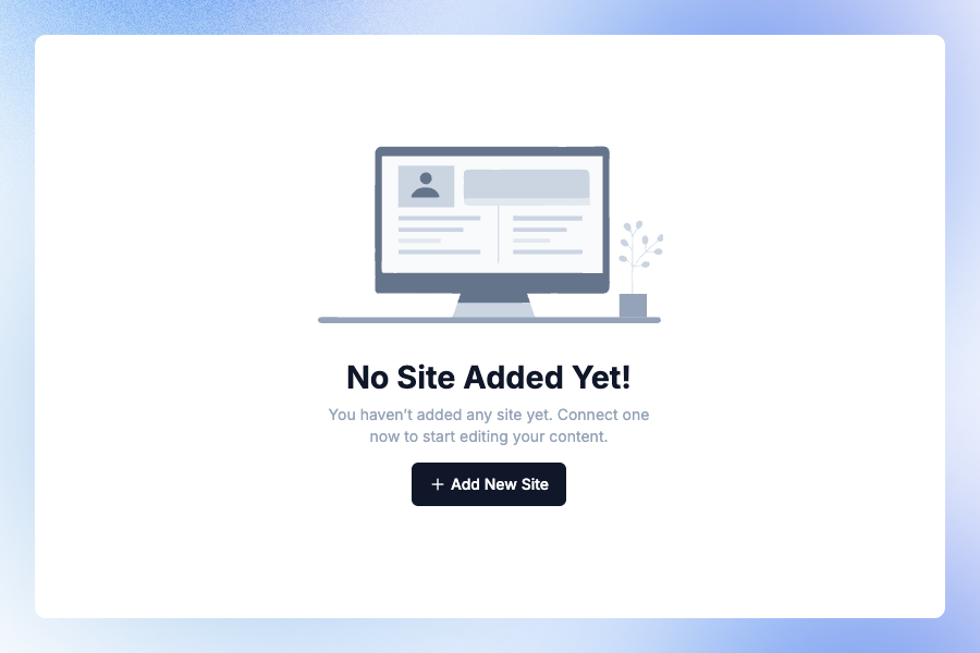 Adding a new site to Sitepins